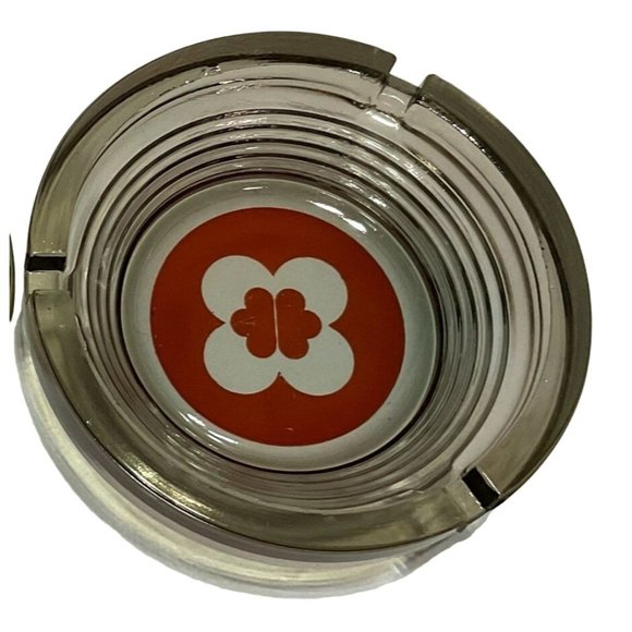 HYATT HOTEL LOT OF 2 ASHTRAYS CLEAR GLASS 4" DIAMETER RETRO - Picture 3 of 5